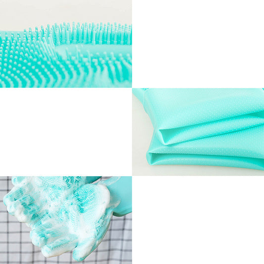 Silicone Dog Grooming Glove Brush – Pet Hair Remover & Bath Massage Comb for Dogs & Cats, Deshedding Cleaning Tool for Puppies & Small Pets