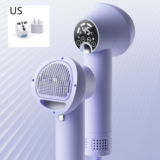 Smart Pet Hair Dryer with Comb – Quiet, Safe Grooming Blow Dryer for Dogs & Cats, Gentle No-Harm Pet Cleaning Tool