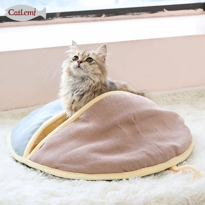 Cat Bed and Sleeping Bag with Dual Use Design