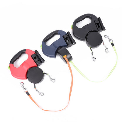 Retractable Dog Leash For Small Dogs Reflective Retractable Lead 360 Swivel No Double Dog Walking Leash With Lights Pet Products