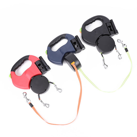 Retractable Dog Leash For Small Dogs Reflective Retractable Lead 360 Swivel No Double Dog Walking Leash With Lights Pet Products
